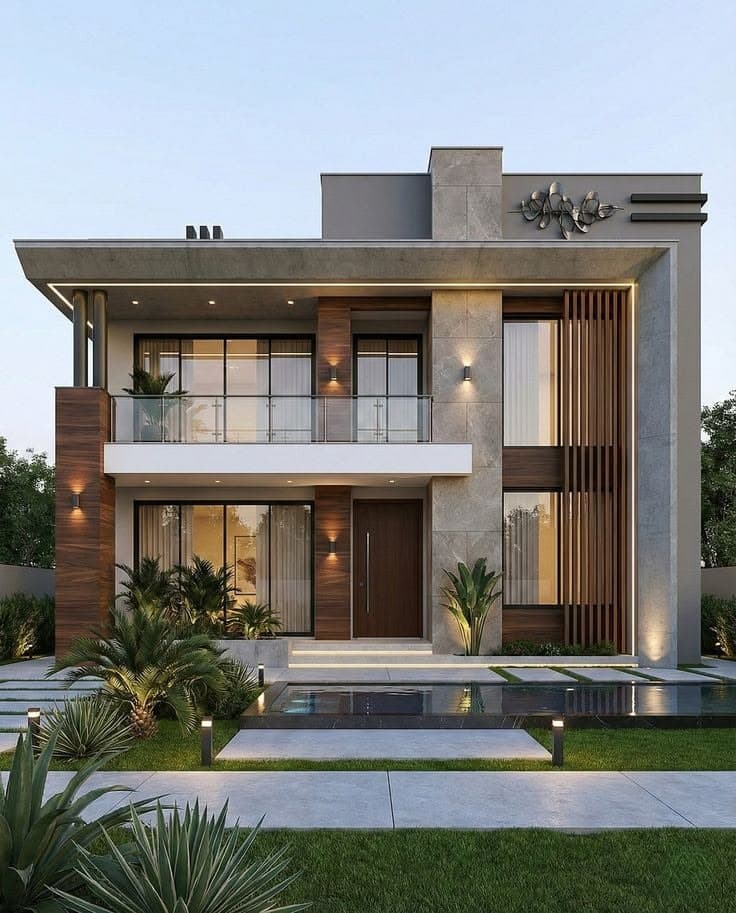 Modern residential facade by Ainthiram