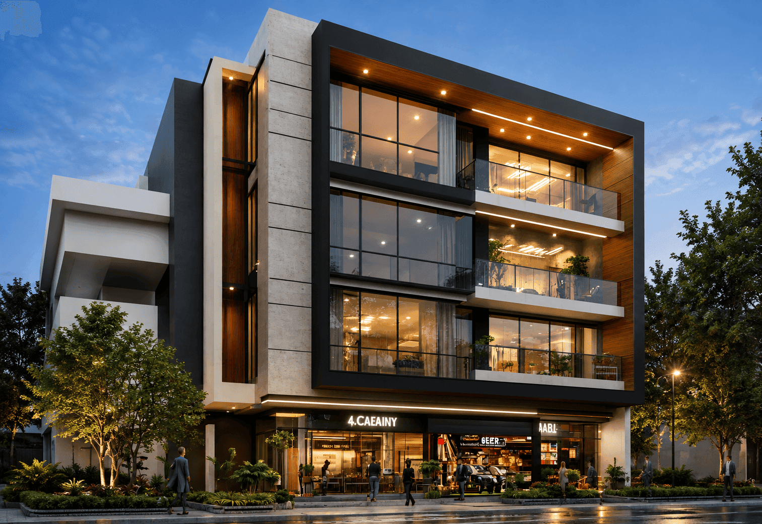 Modern commercial building