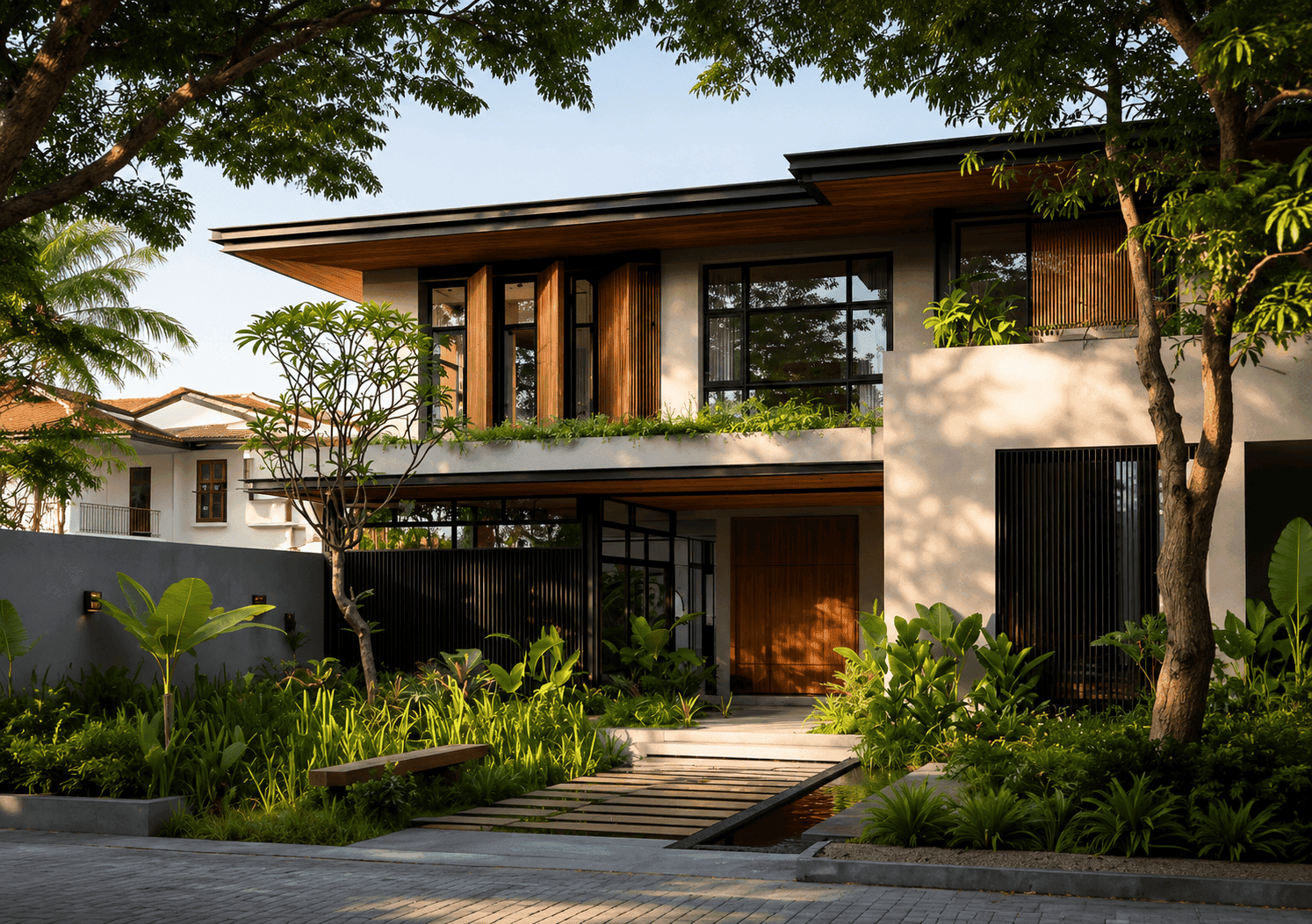 Modern independent house designed by Ainthiram in Chennai