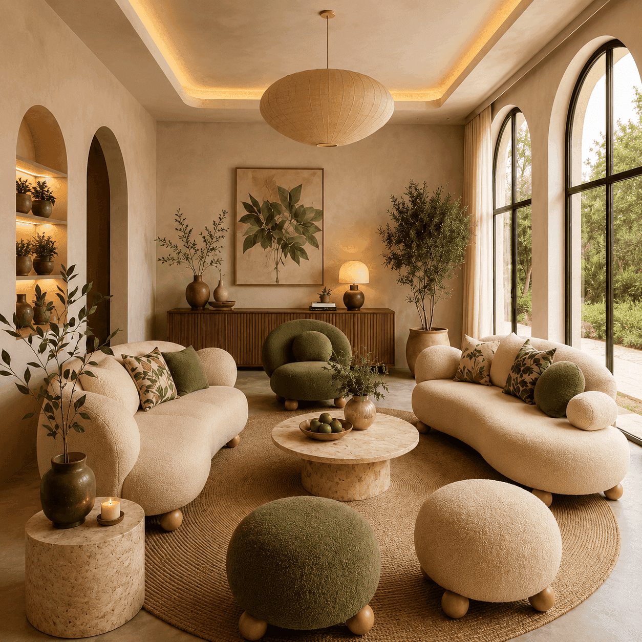 Evening lighting in a Chennai living room