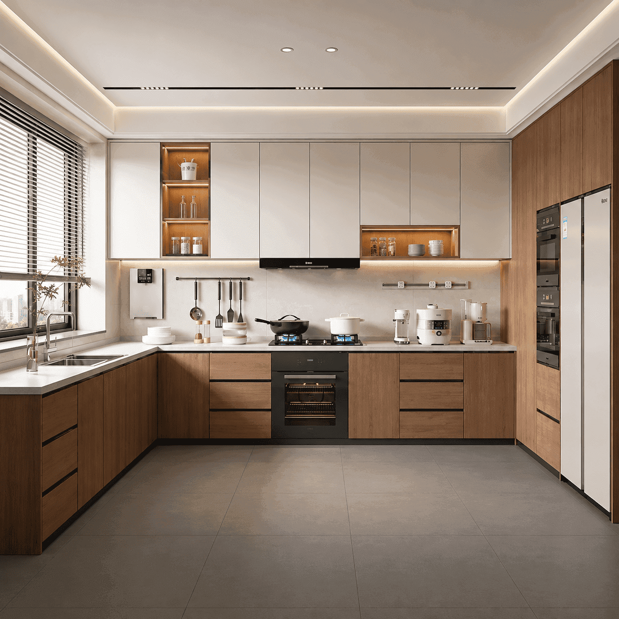 Modular kitchen full view in a Chennai home