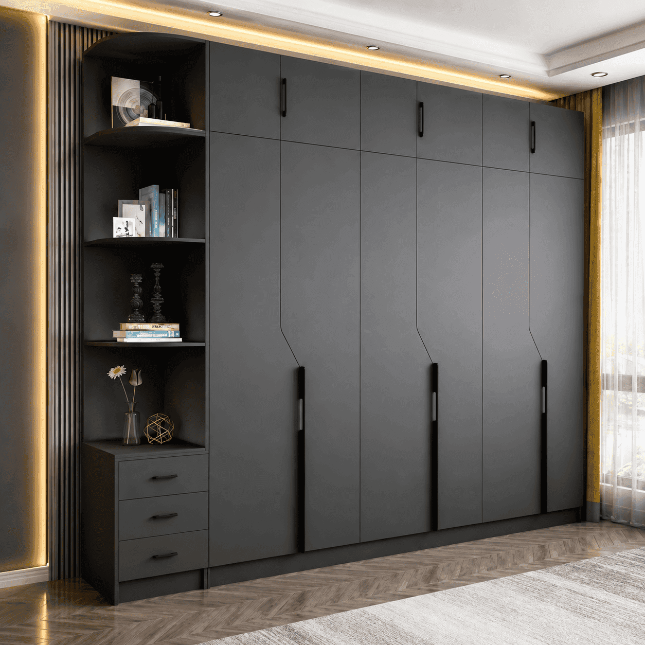 Walk-in closet in a Chennai flat
