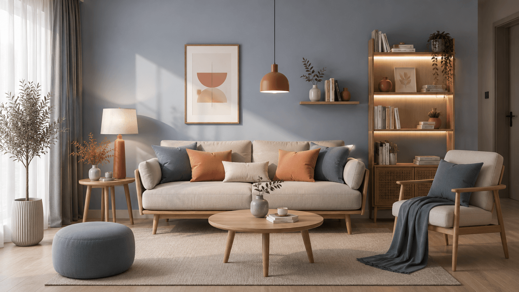 Same Chennai living room after Ainthiram interior design